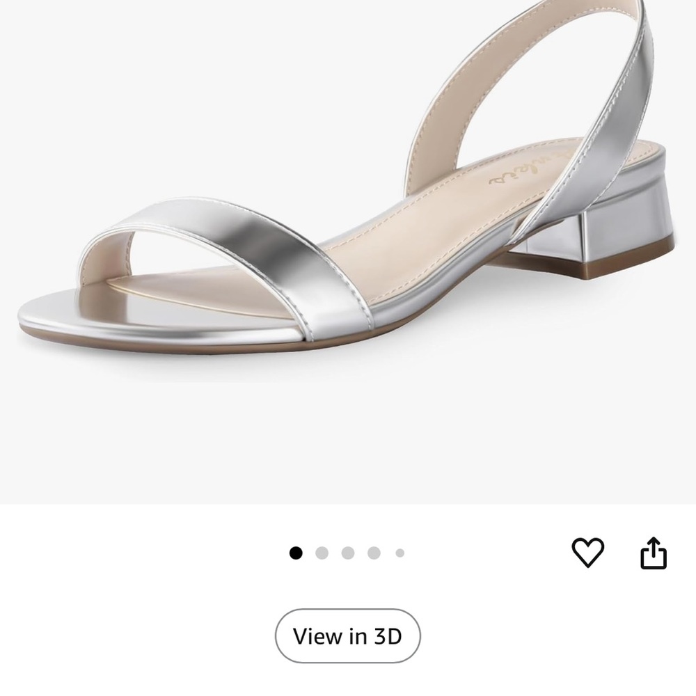 Elegant Silver Women's Sandals - Picture 4 of 4